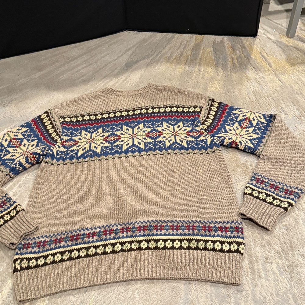 Men’s Ralph Lauren Snowflake Sweater Size Large in EUC‎ 100% Cotton - Picture 9 of 9
